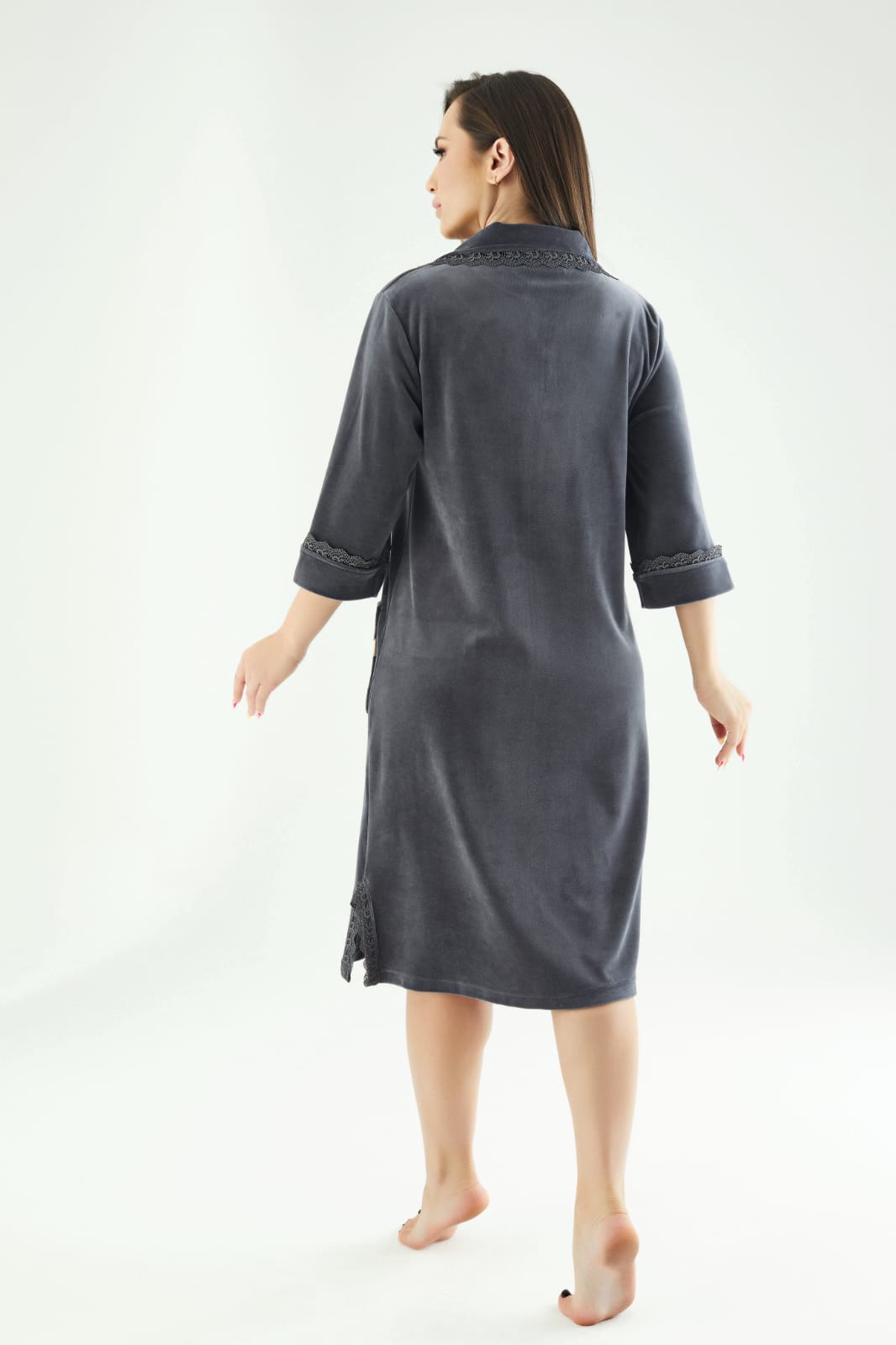 Dames Rits Badjas/Ochtendjas - Afbeelding 8