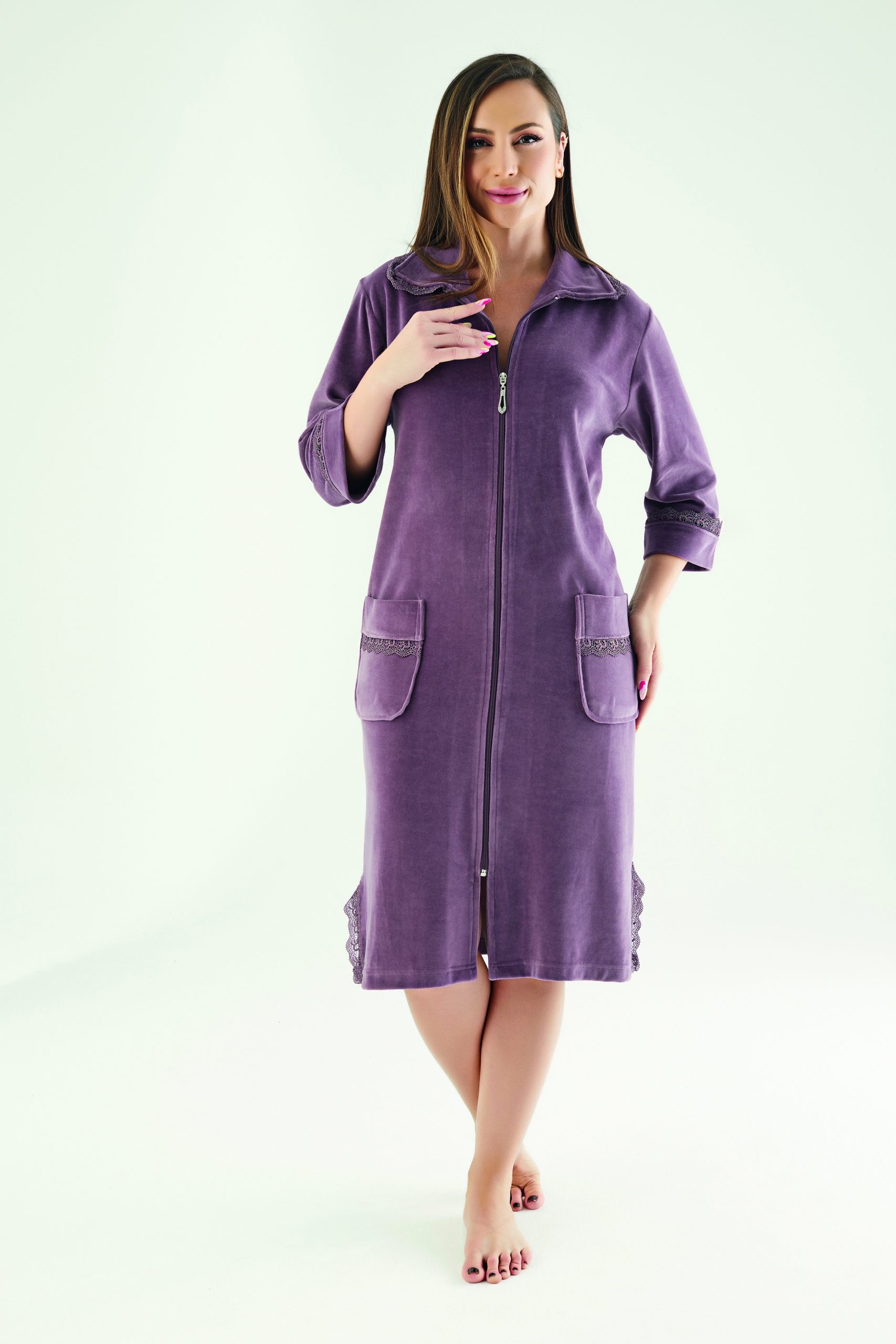 Dames Rits Badjas/Ochtendjas - Afbeelding 7