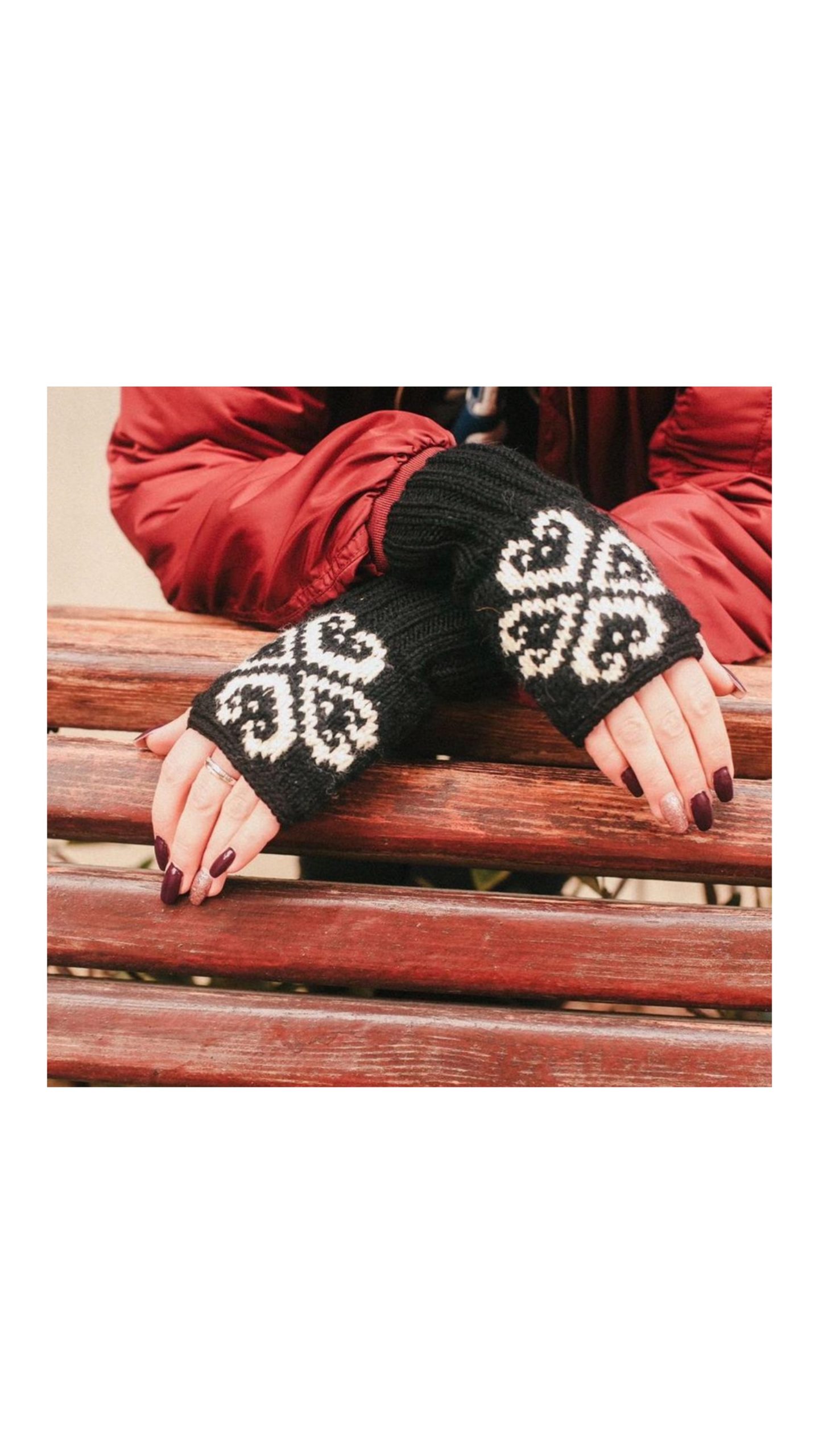 Handgebreide wool Handschoenen