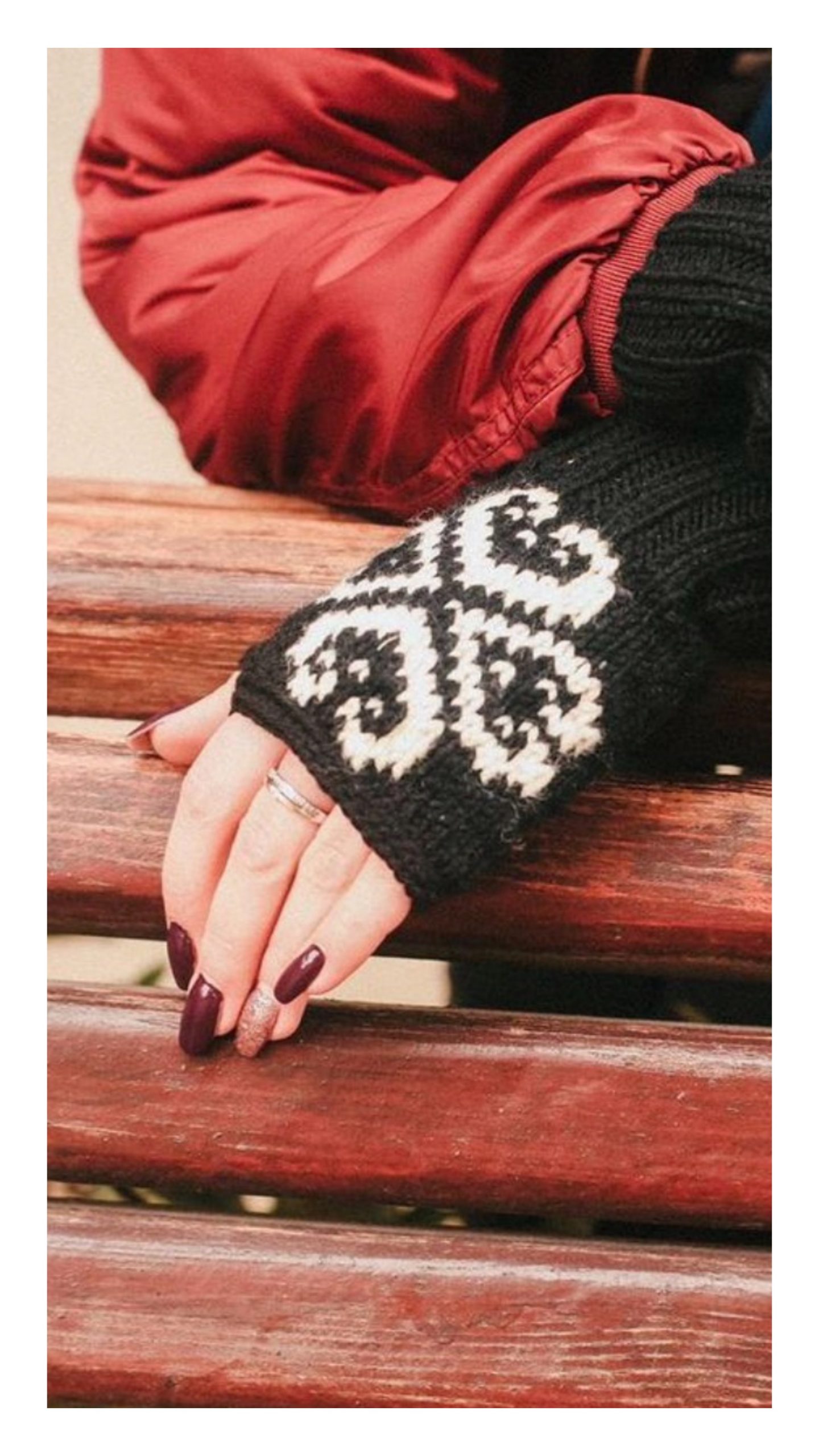 Handgebreide wool Handschoenen