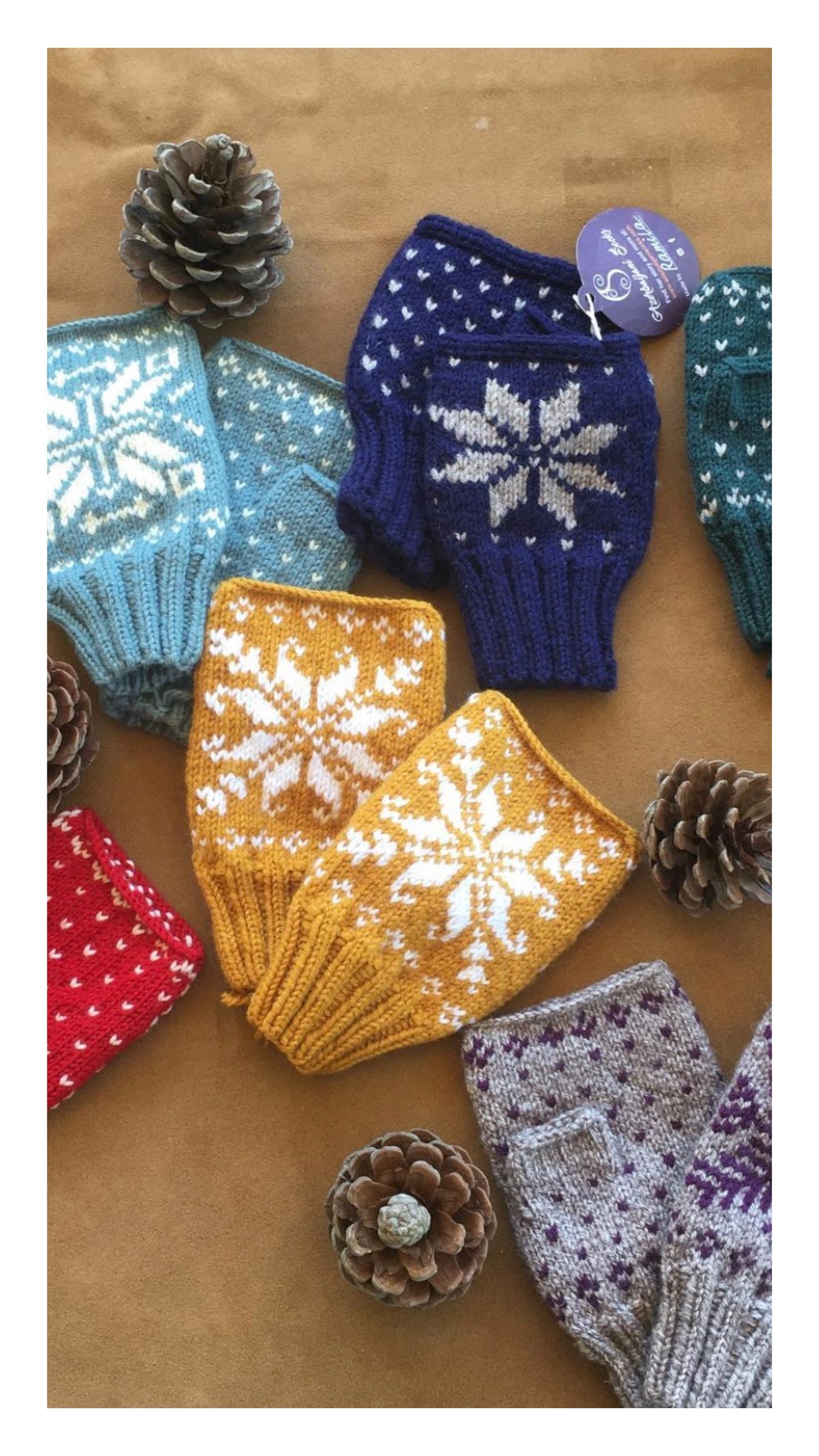 Handgebreide wool Handschoenen