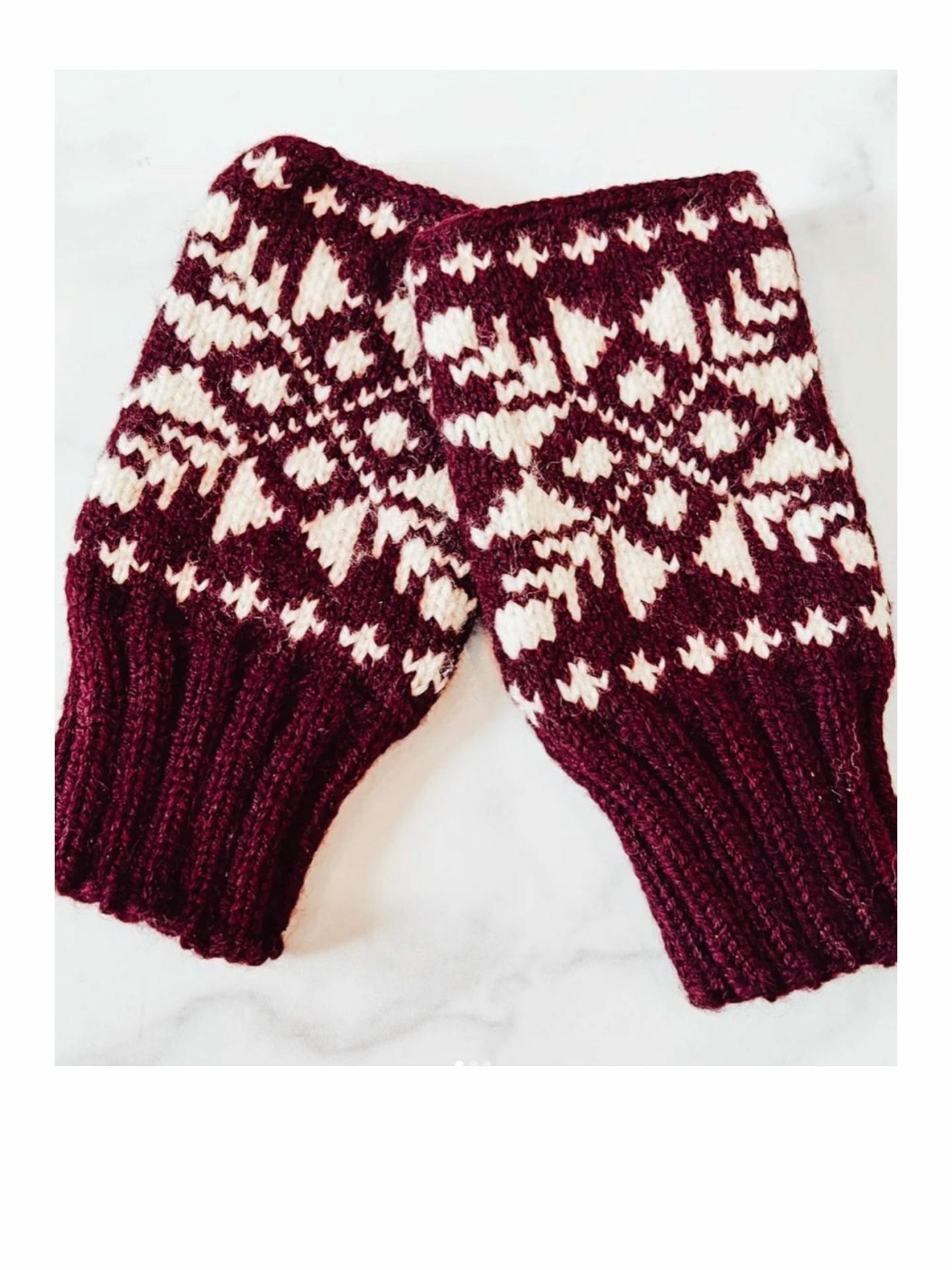 Handgebreide wool Handschoenen