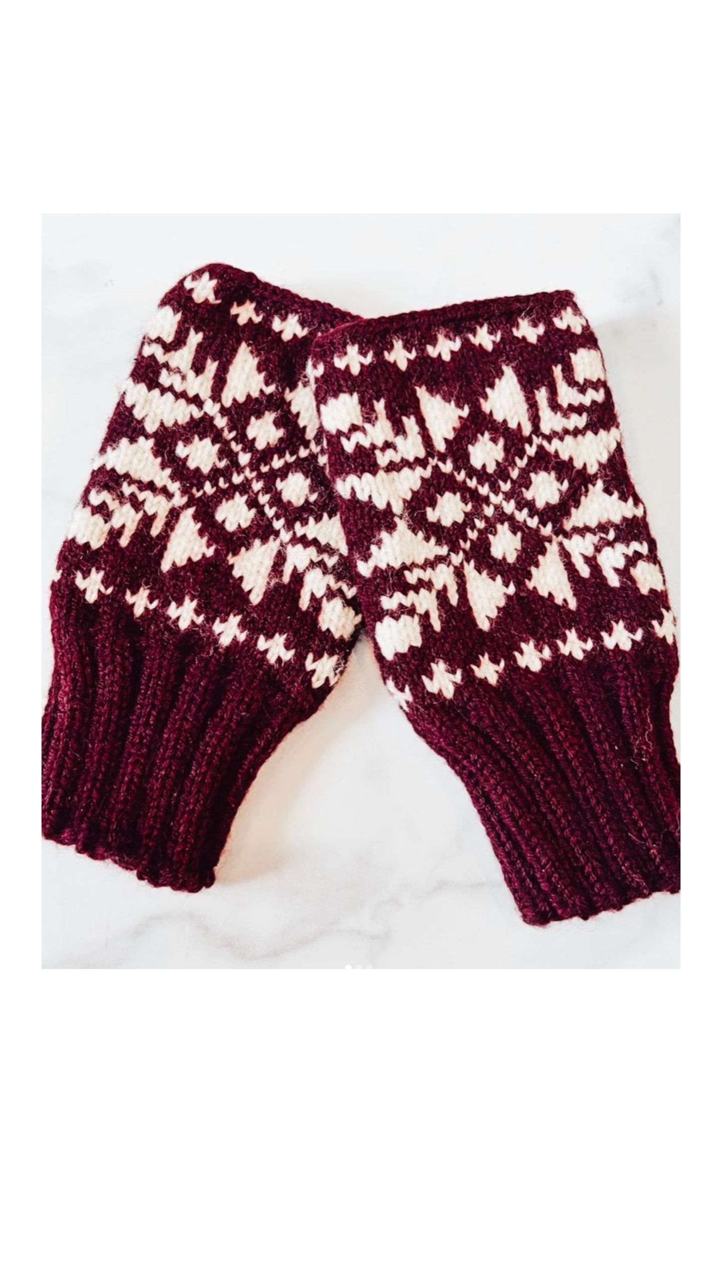 Handgebreide wool Handschoenen