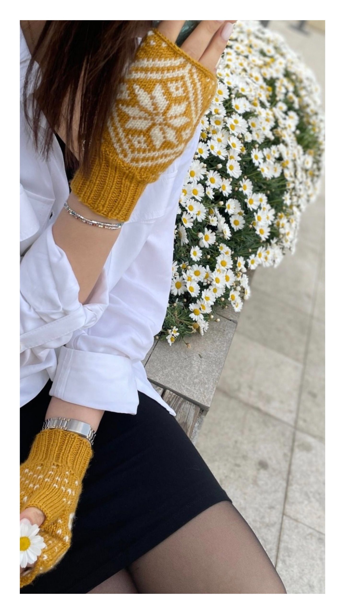 Handgebreide wool Handschoenen