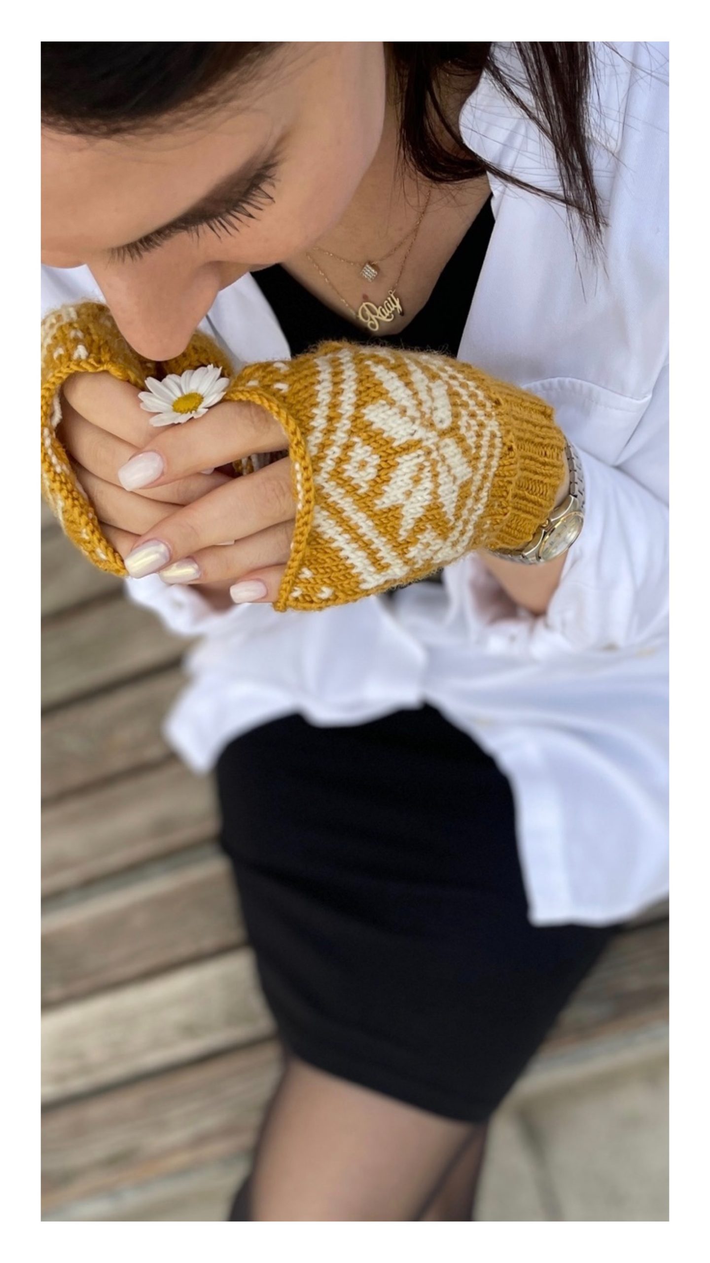 Handgebreide wool Handschoenen