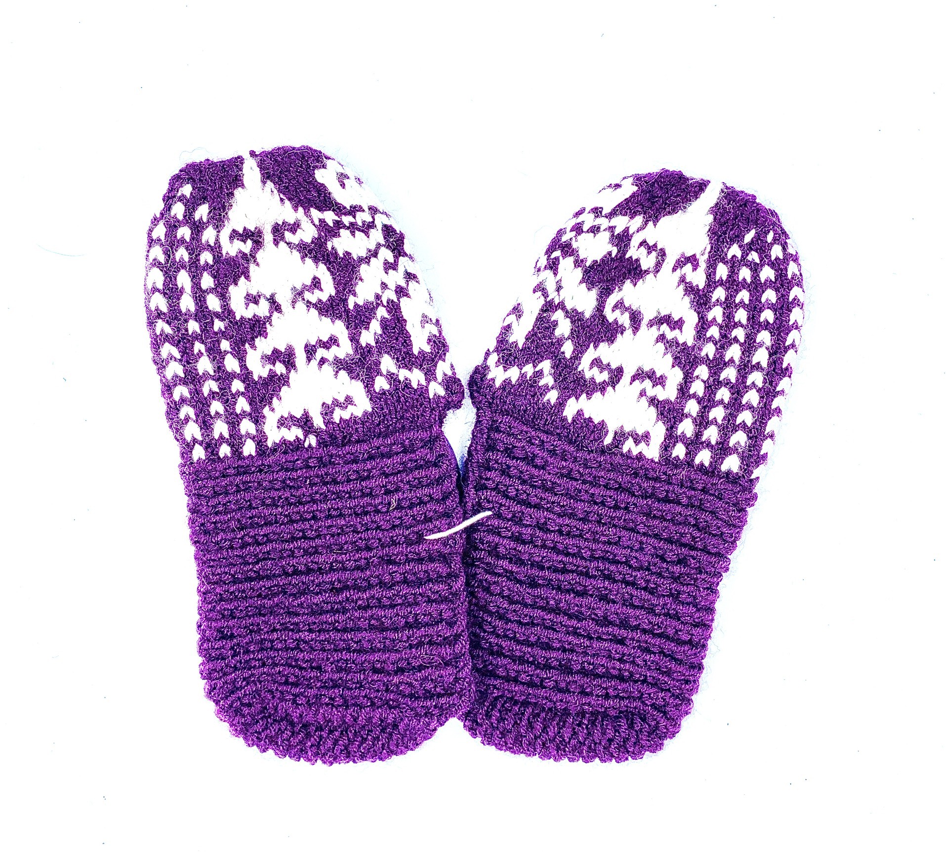 Schapenwollen sloffen M/L - Paars