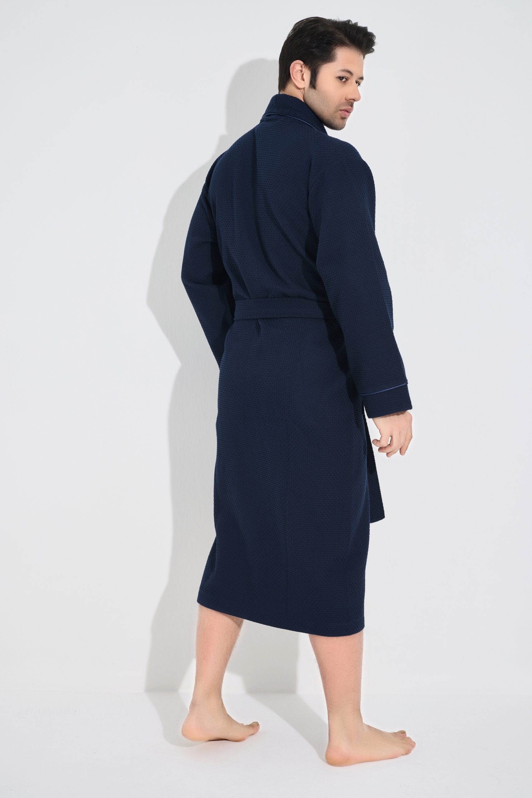 Heren Waffle Badjas Denis - Afbeelding 5