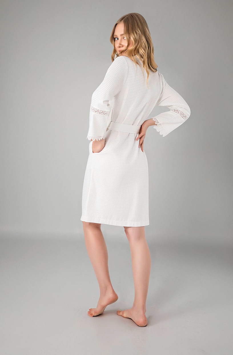 Waffle Dames Badjas/Ochtendjas - Afbeelding 3