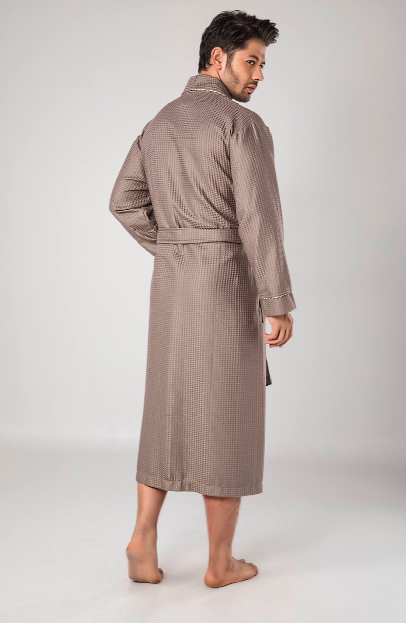 Waffle Heren Badjas/ Ochtendjas - Afbeelding 3