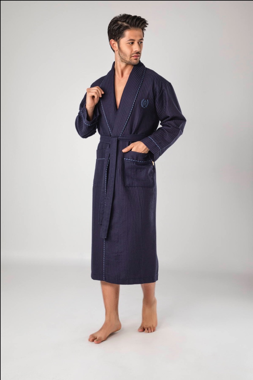 Waffle Heren Badjas/ Ochtendjas - Afbeelding 4