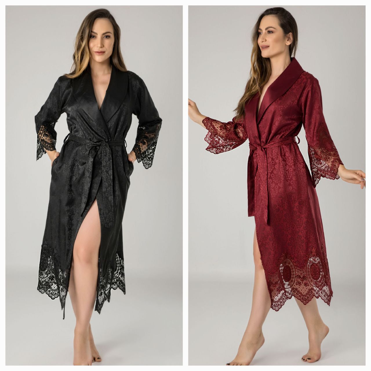 Dames Silk Ochtendjas /Badjas Jane - Afbeelding 5