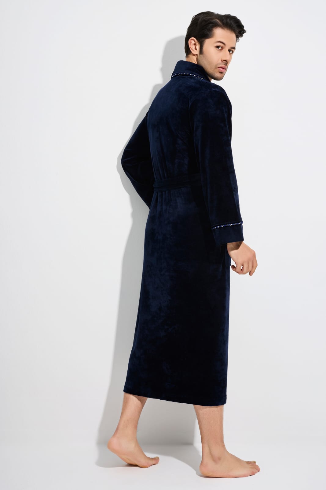 Heren Velours Badjas / Ochtendjas Raphael - Afbeelding 6