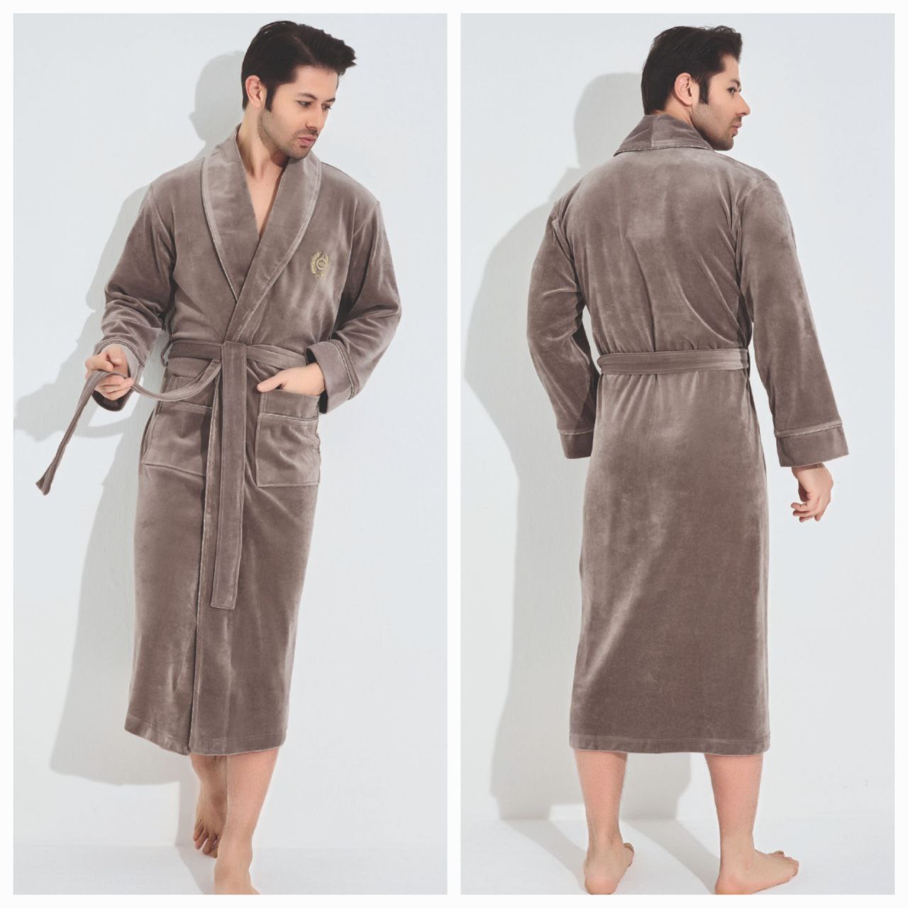 Heren Velours Badjas / Ochtendjas Raphael - Afbeelding 9