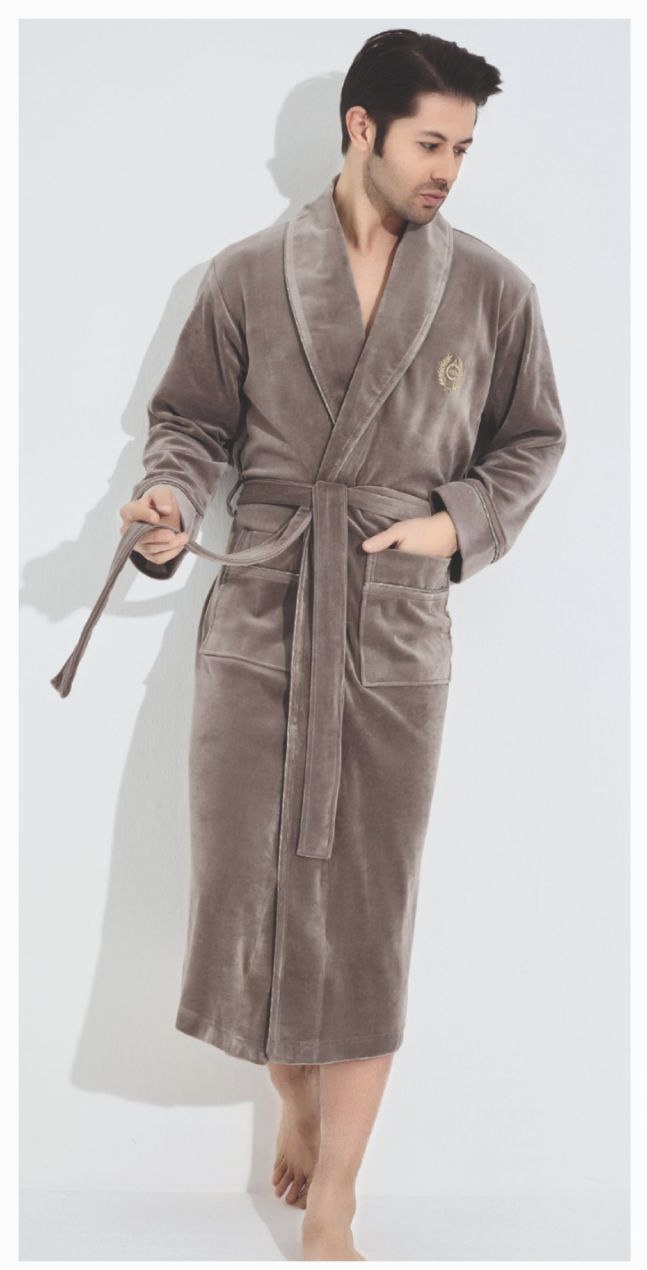Heren Velours Badjas / Ochtendjas Raphael - Afbeelding 8