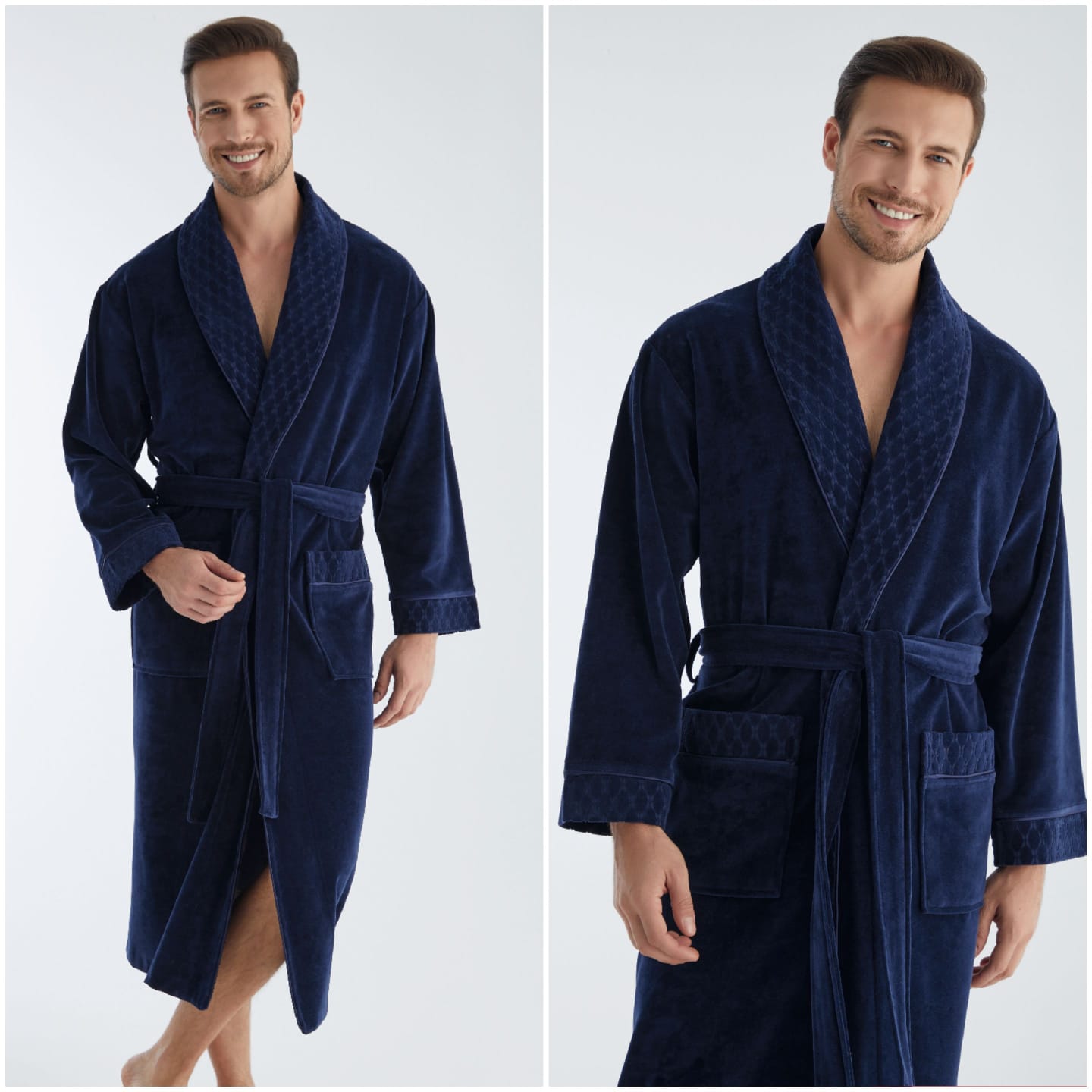 Heren Velour Badjas / Ochtendjas Max - Afbeelding 7