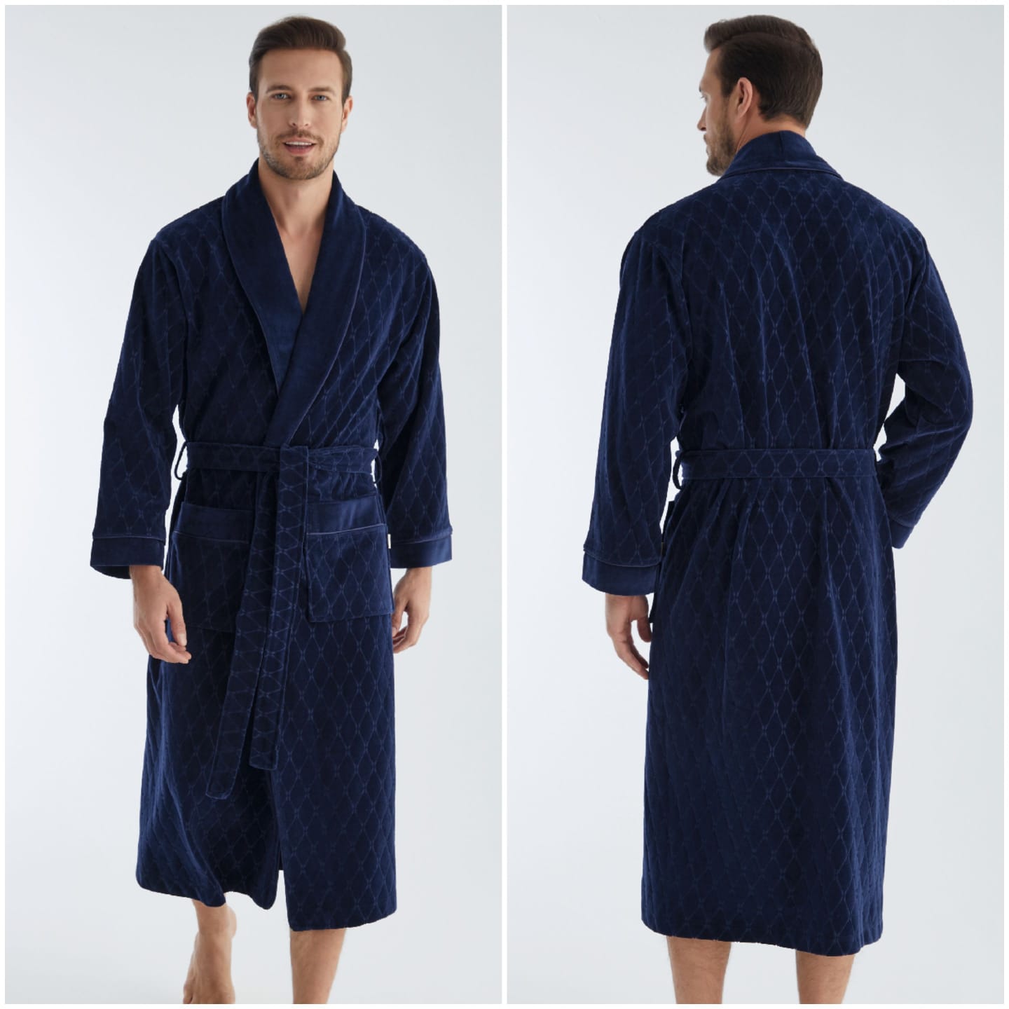 Heren Velour Badjas / Ochtendjas Max - Afbeelding 8