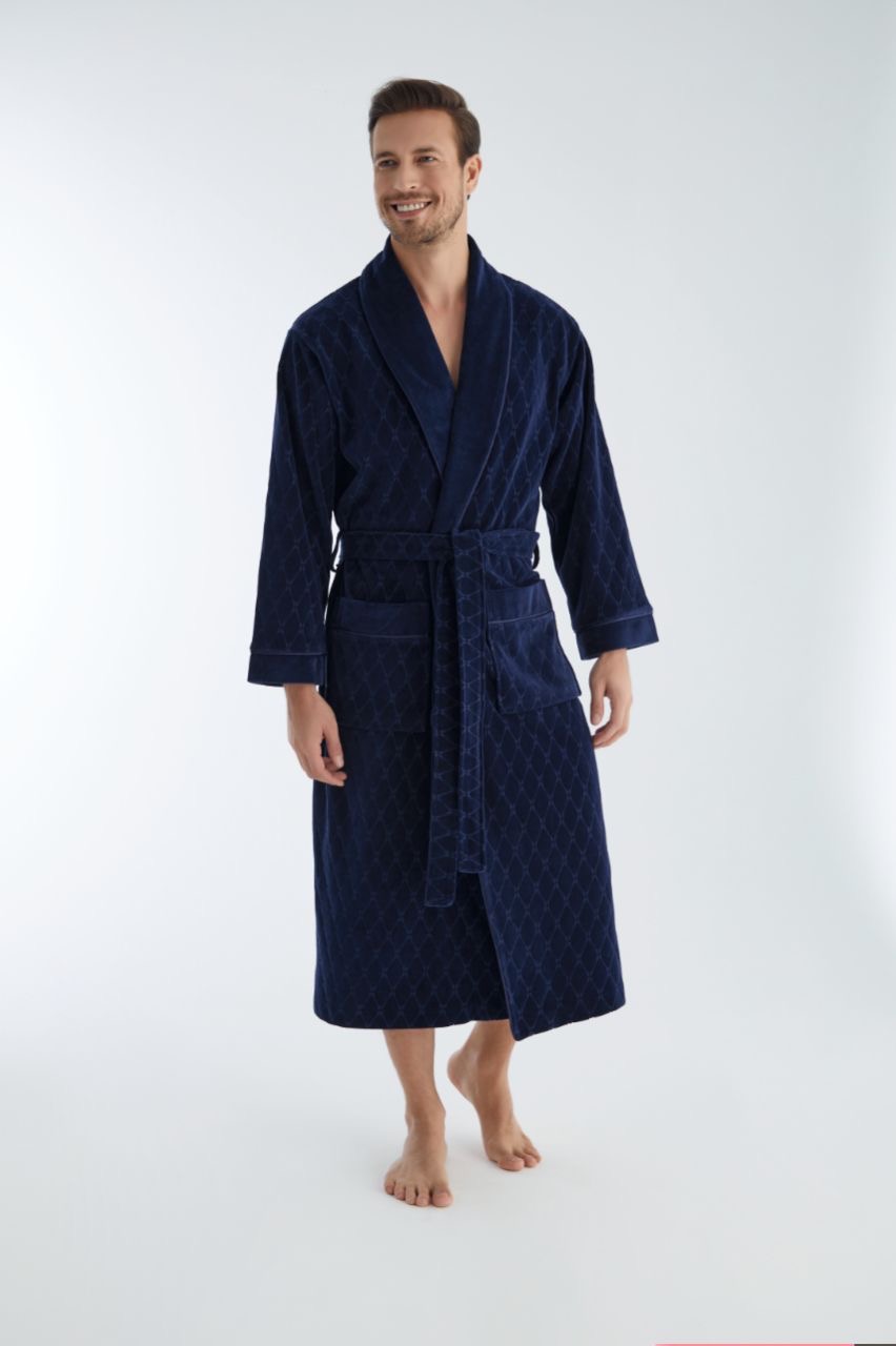 Heren Velour Badjas / Ochtendjas Max - Afbeelding 6