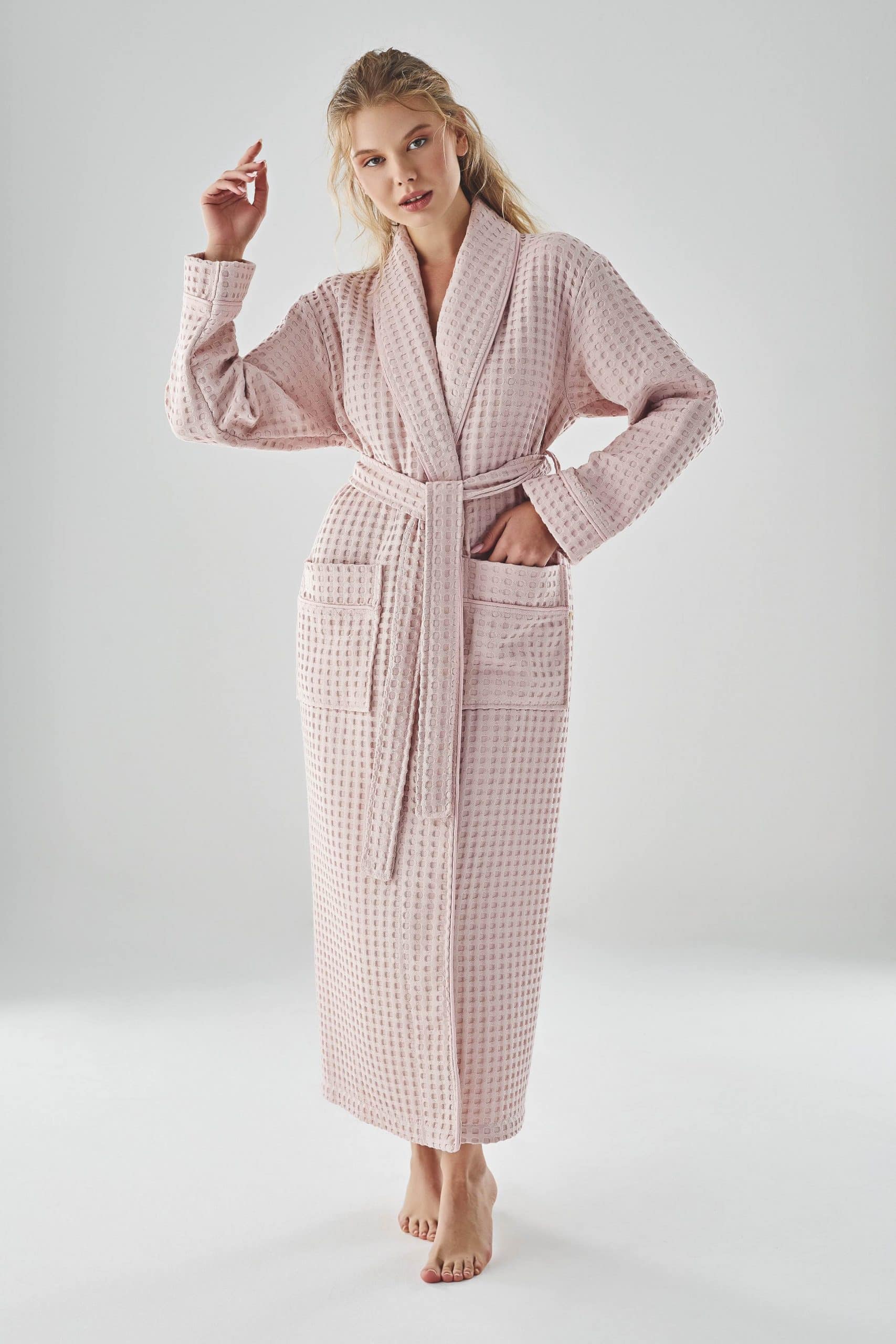 Waffle Dames Badjas Rana - Afbeelding 4