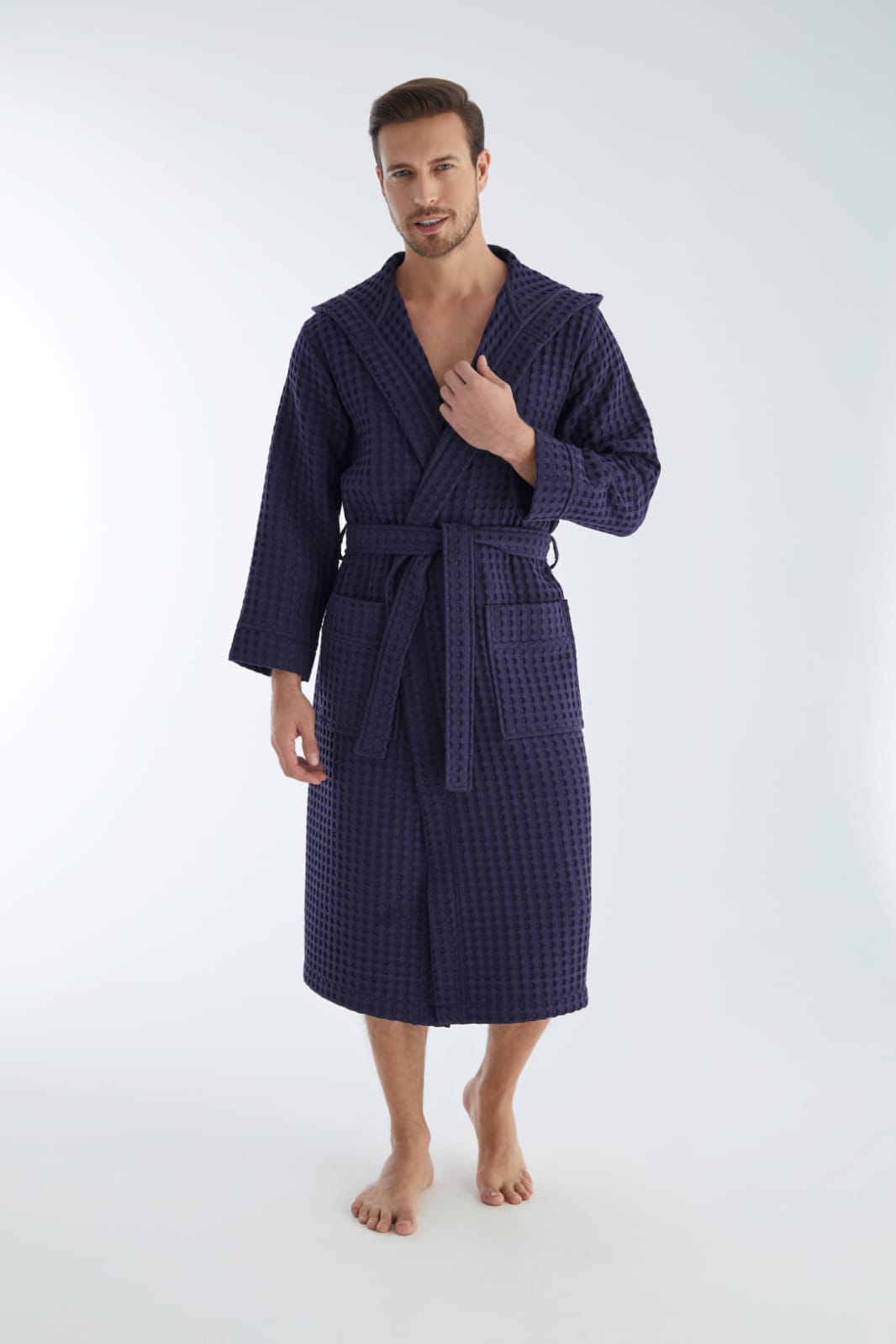 Waffle Heren Badjas Richard - Afbeelding 5