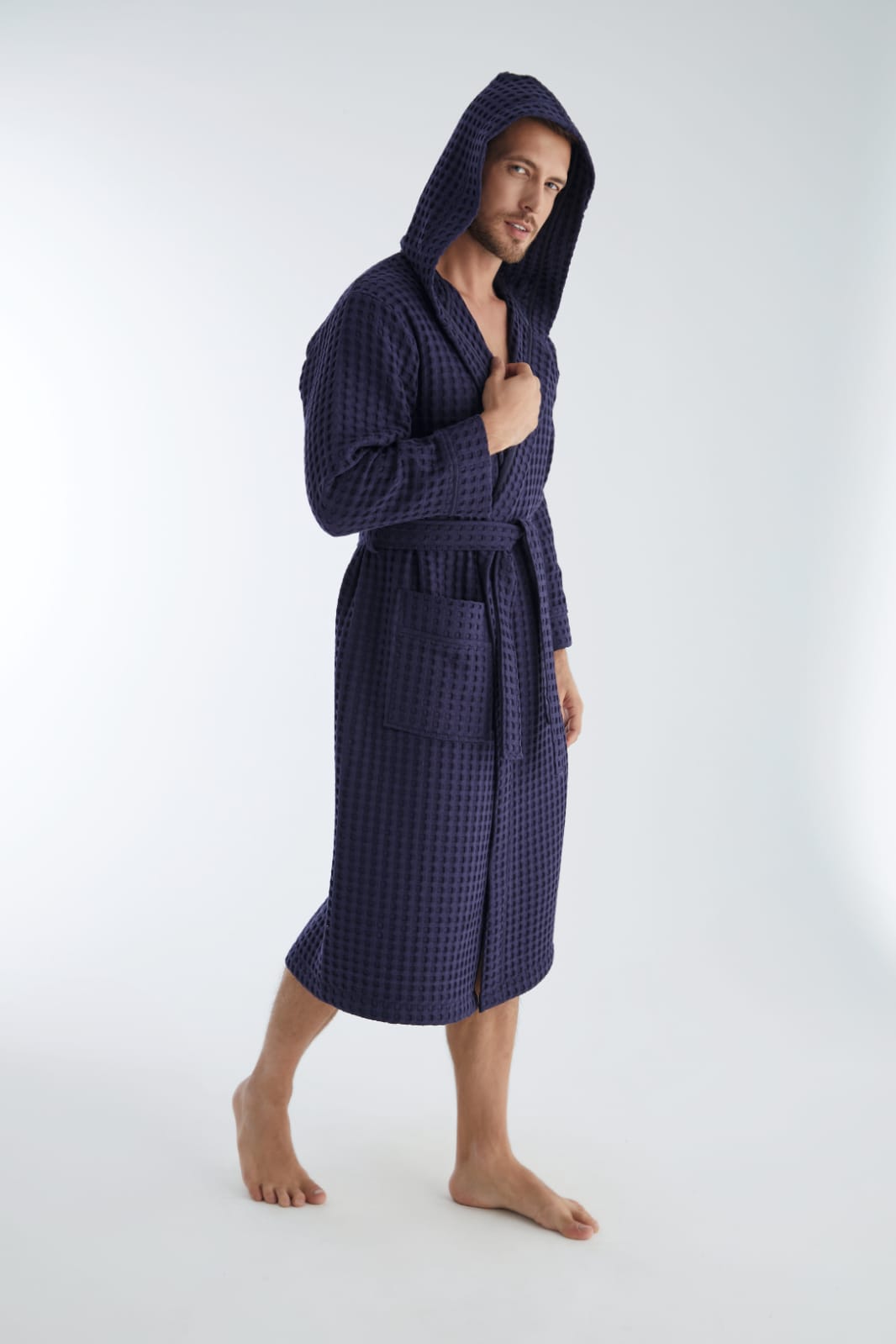 Waffle Heren Badjas Richard - Afbeelding 4