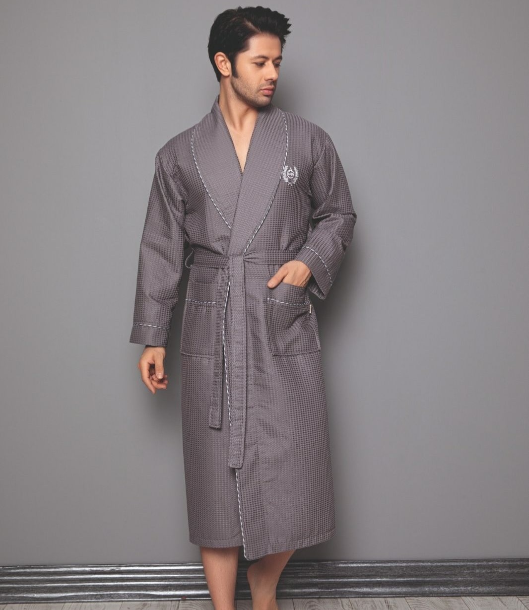 Waffle Heren Badjas/ Ochtendjas - Afbeelding 8