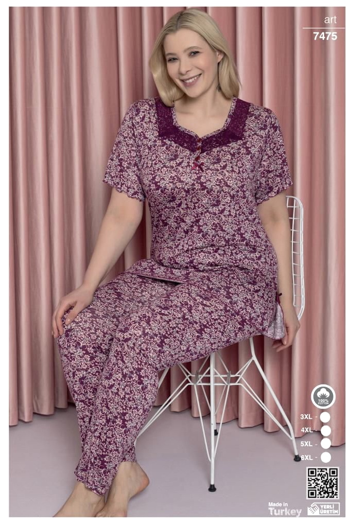 Pyjama Set Nancy korte mouwen / Plus Sizes