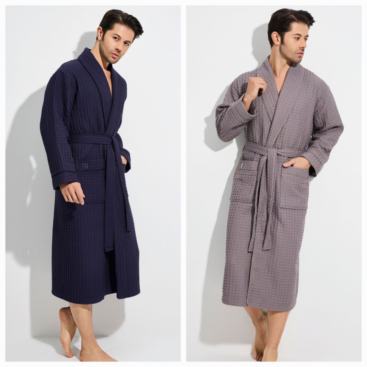 Waffle Heren Badjas Rahul - Afbeelding 5