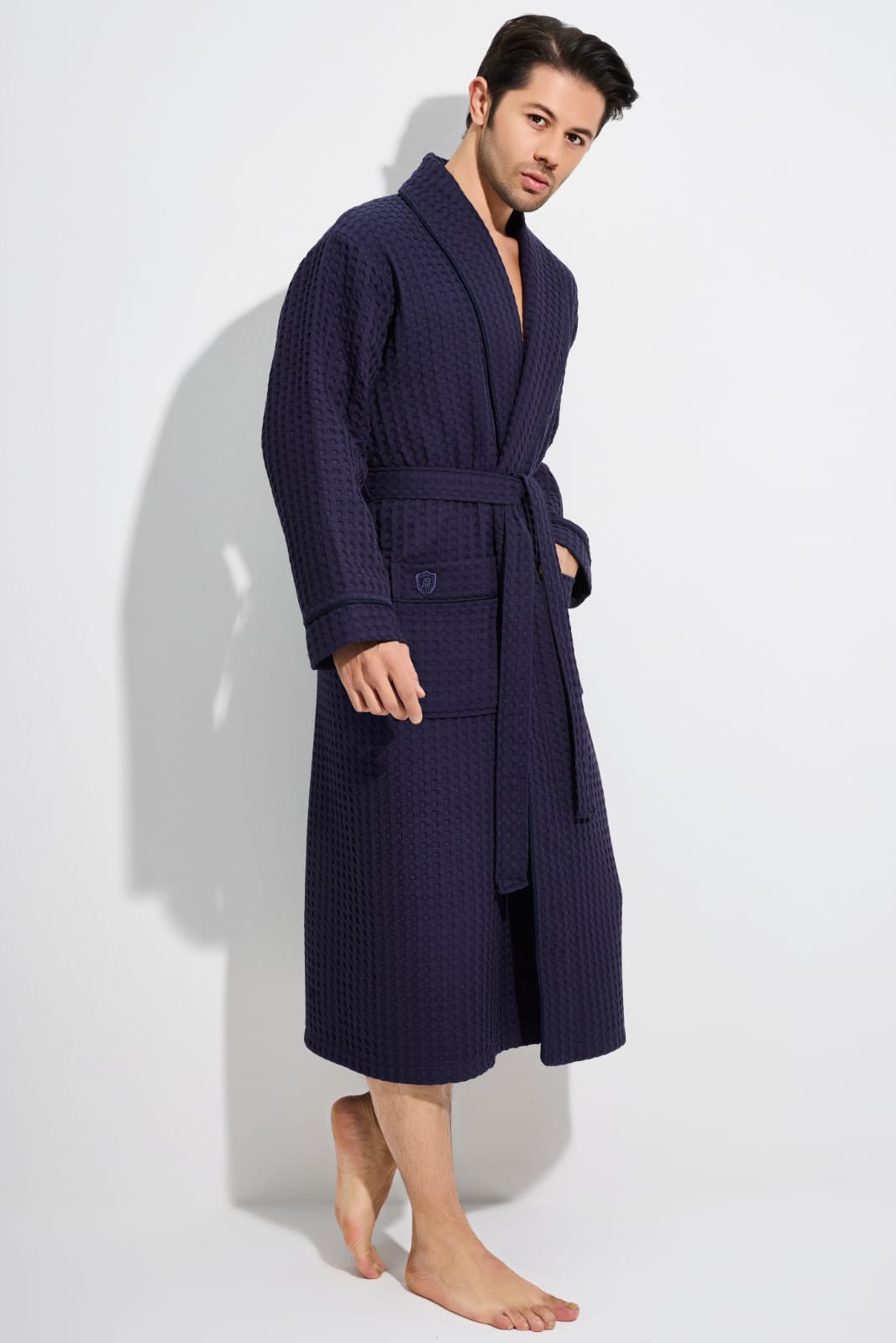 Waffle Heren Badjas Rahul - Afbeelding 4