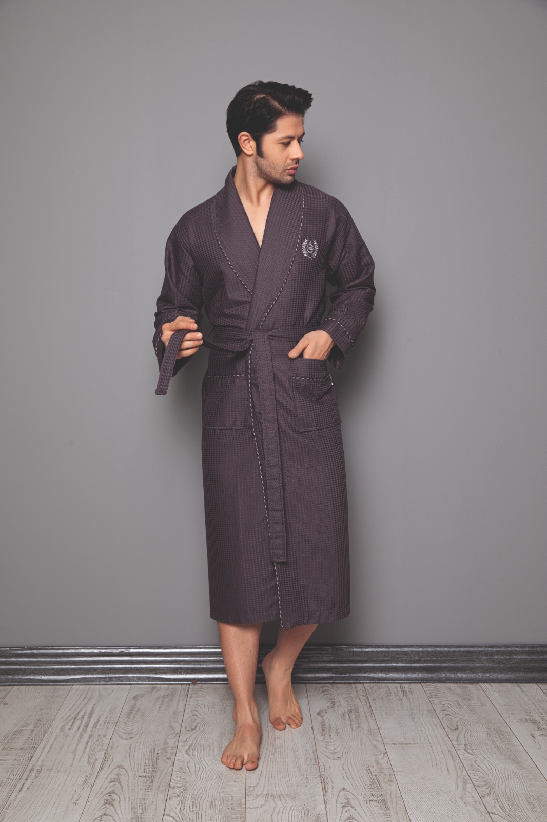 Waffle Heren Badjas/ Ochtendjas - Afbeelding 6