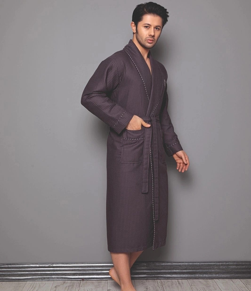 Waffle Heren Badjas/ Ochtendjas - Afbeelding 7