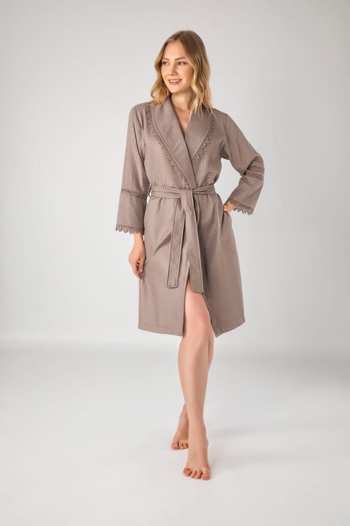 Waffle Dames Badjas/Ochtendjas