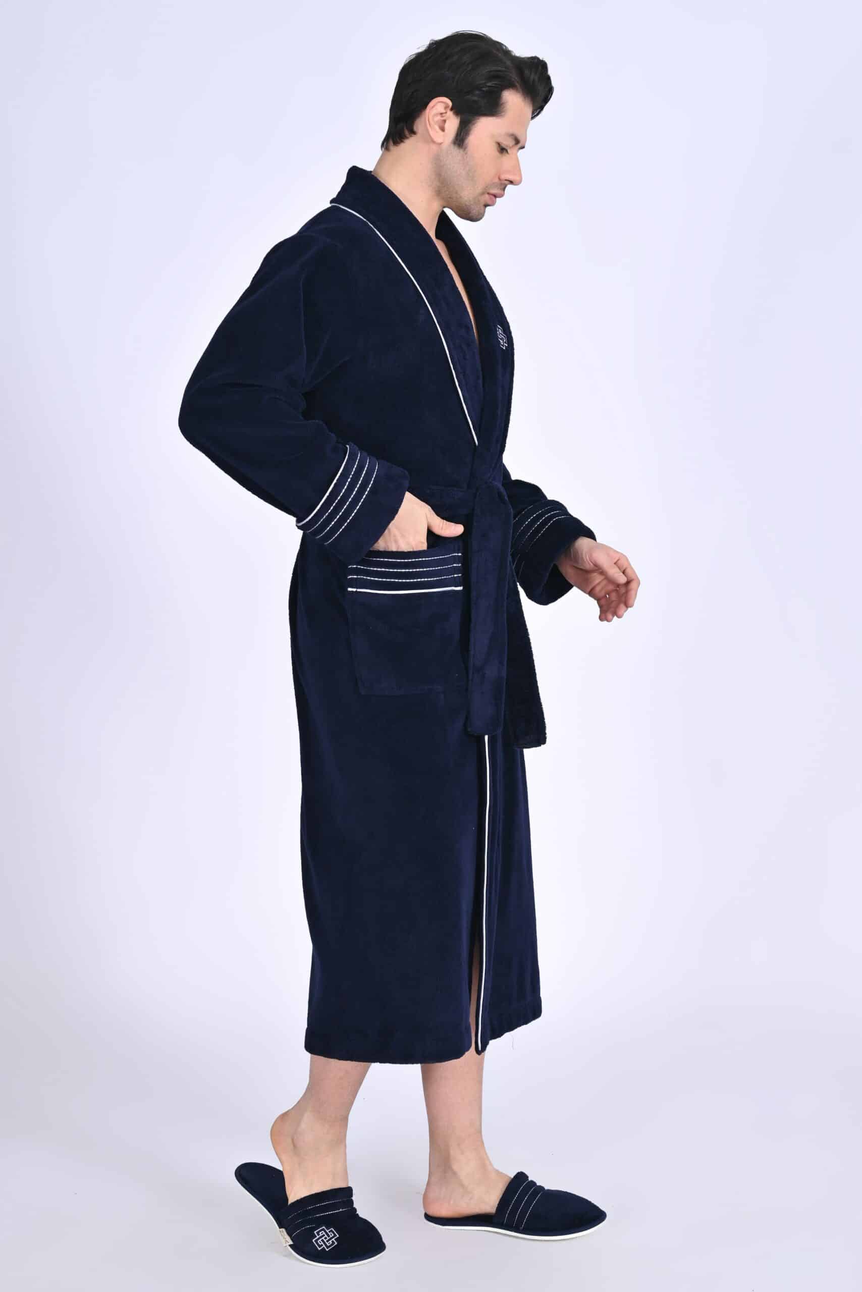 Heren Badjas Avi met pantoffels - Afbeelding 5