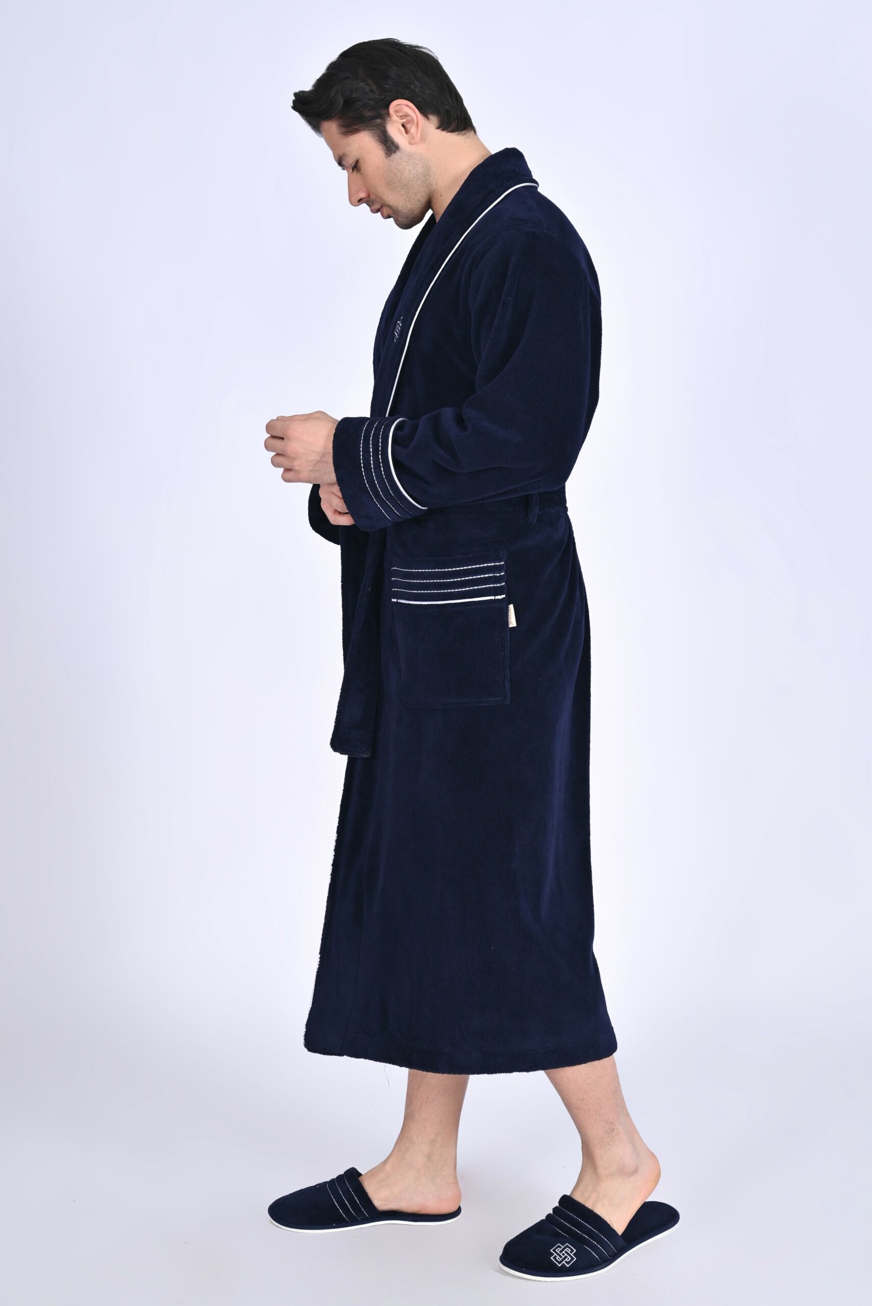 Heren Badjas Avi met pantoffels - Afbeelding 6