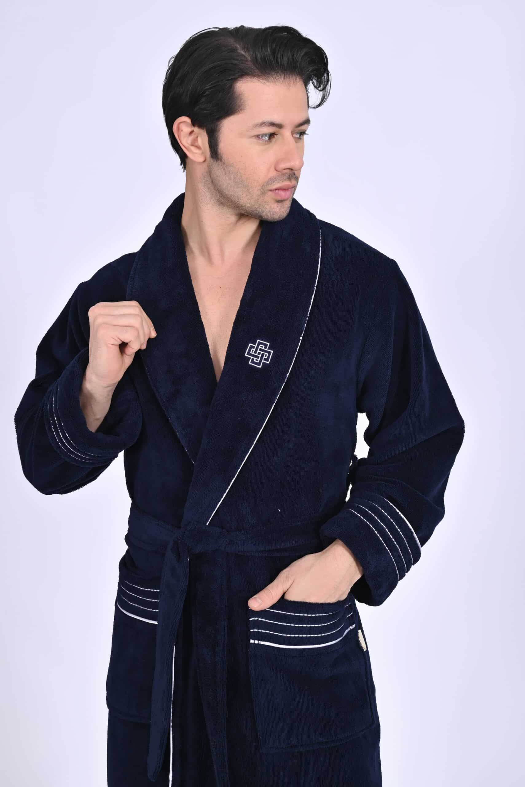 Heren Badjas Avi met pantoffels - Afbeelding 8