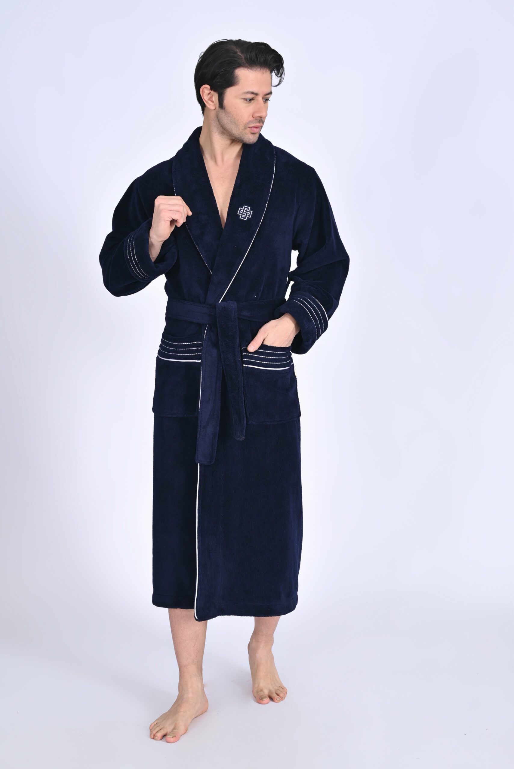 Heren Badjas Avi met pantoffels - Afbeelding 15