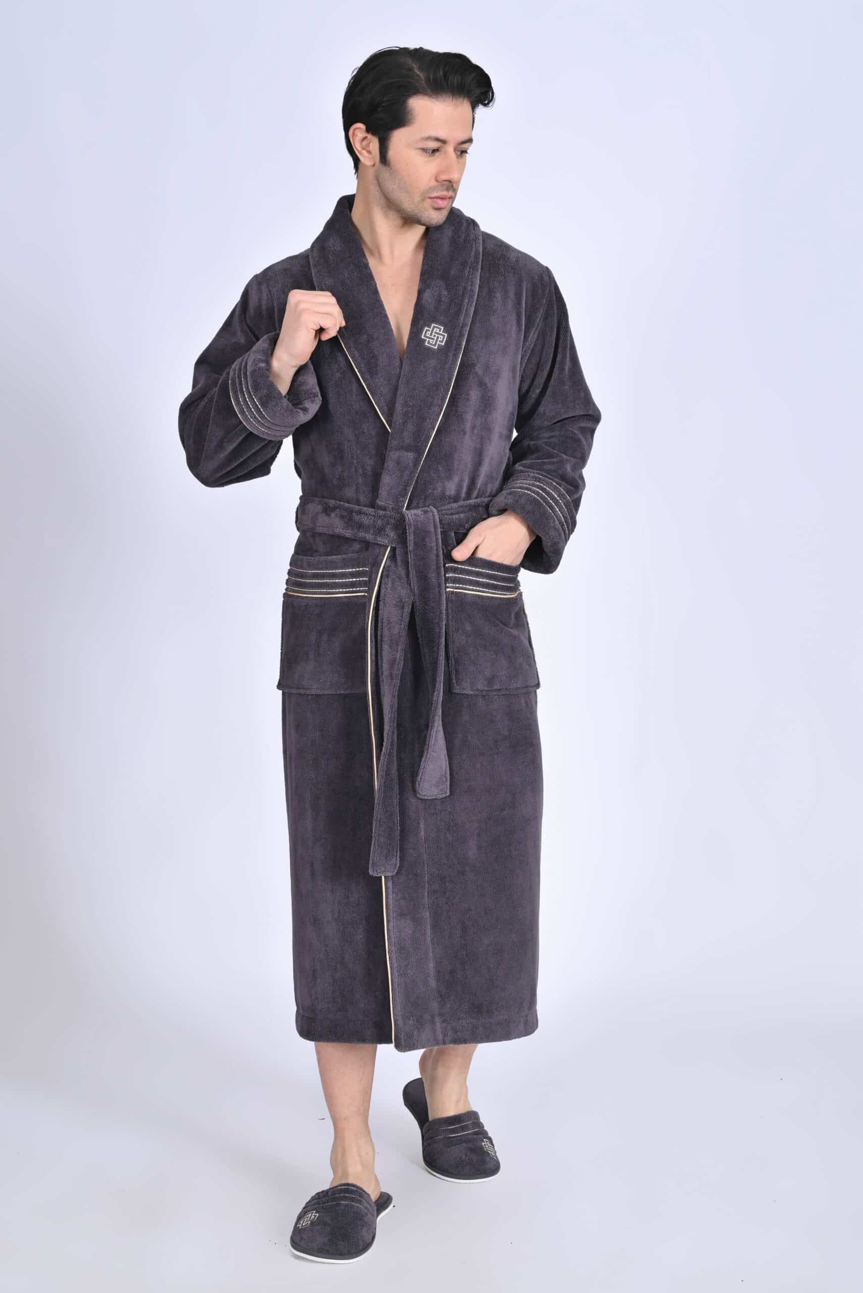 Heren Badjas Avi met pantoffels - Afbeelding 10