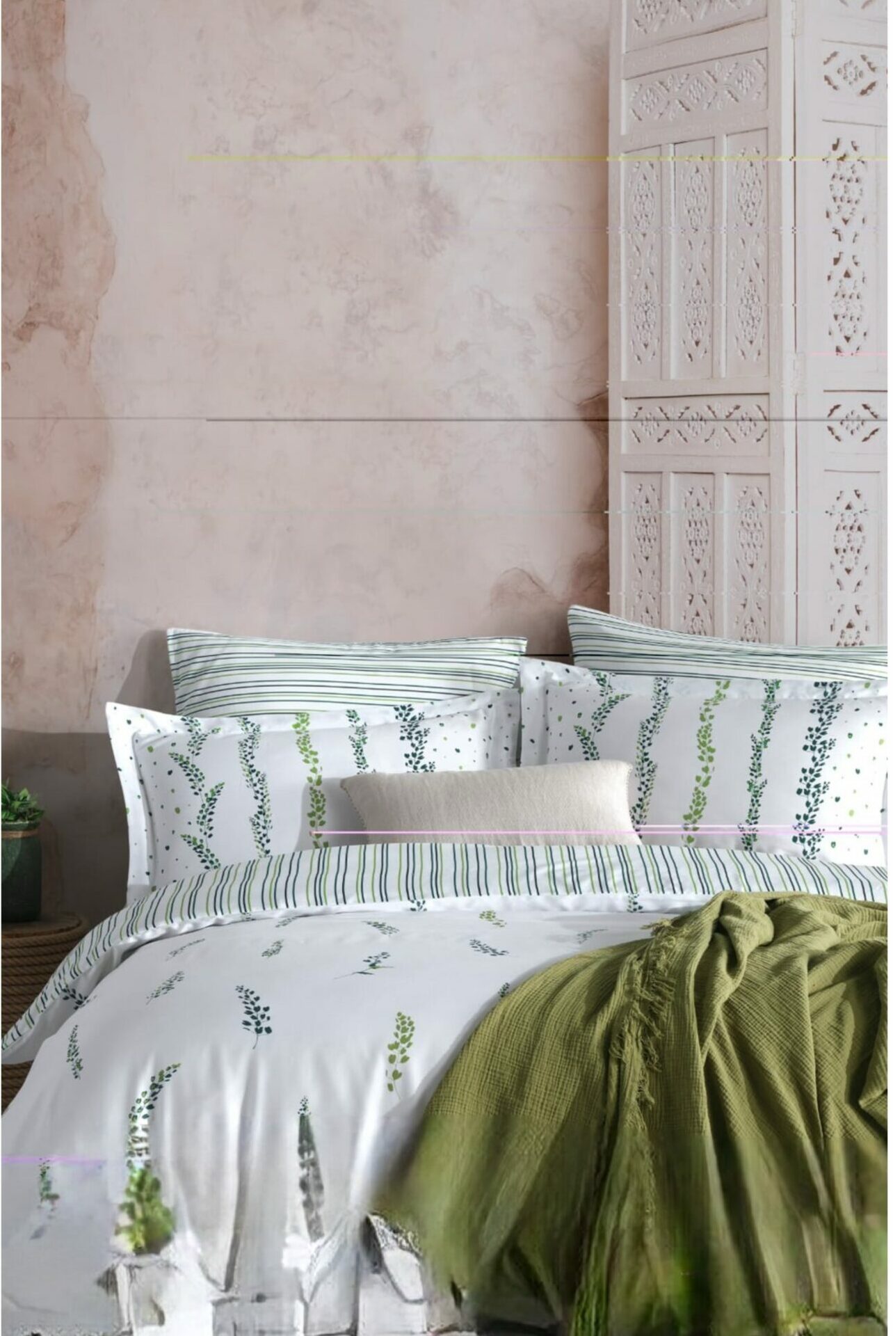 Luxe Dekbedovertrek Kylios Green