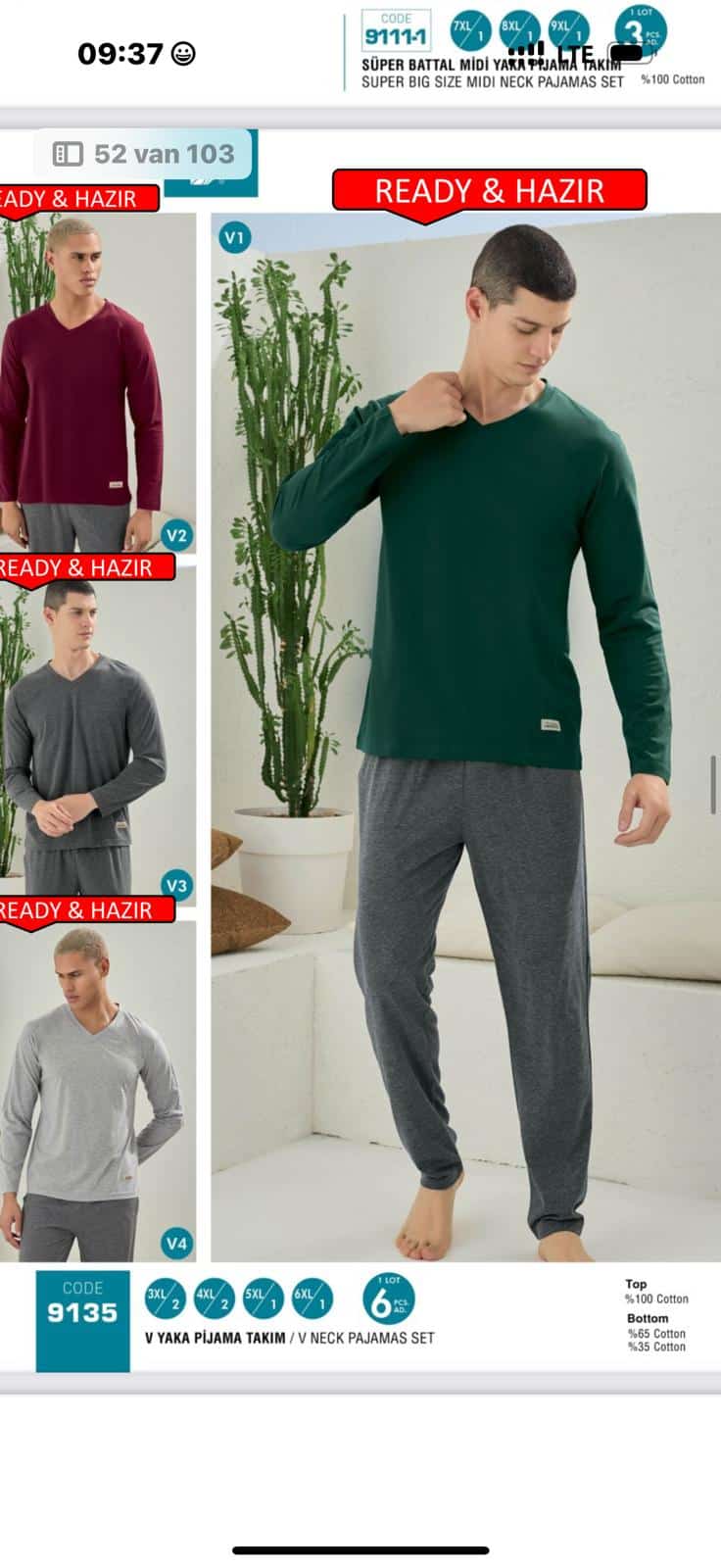 Heren Huispak / Pyjama Set Rob- Plus sizes